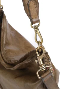 Beuteltasche fein genarbtes Rindsleder olivgrün