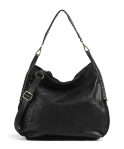 Beuteltasche fein genarbtes Rindsleder schwarz