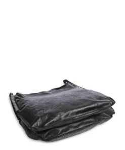 Beuteltasche fein genarbtes Rindsleder schwarz