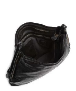 Beuteltasche fein genarbtes Rindsleder schwarz