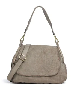 Beuteltasche fein genarbtes Rindsleder grau