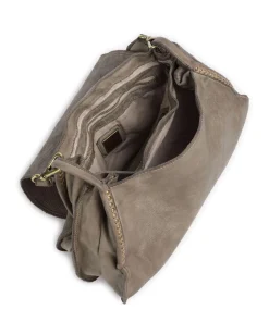 Beuteltasche fein genarbtes Rindsleder grau