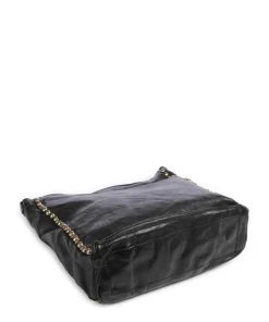 Beuteltasche fein genarbtes Rindsleder schwarz