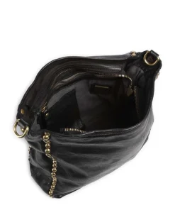 Beuteltasche fein genarbtes Rindsleder schwarz