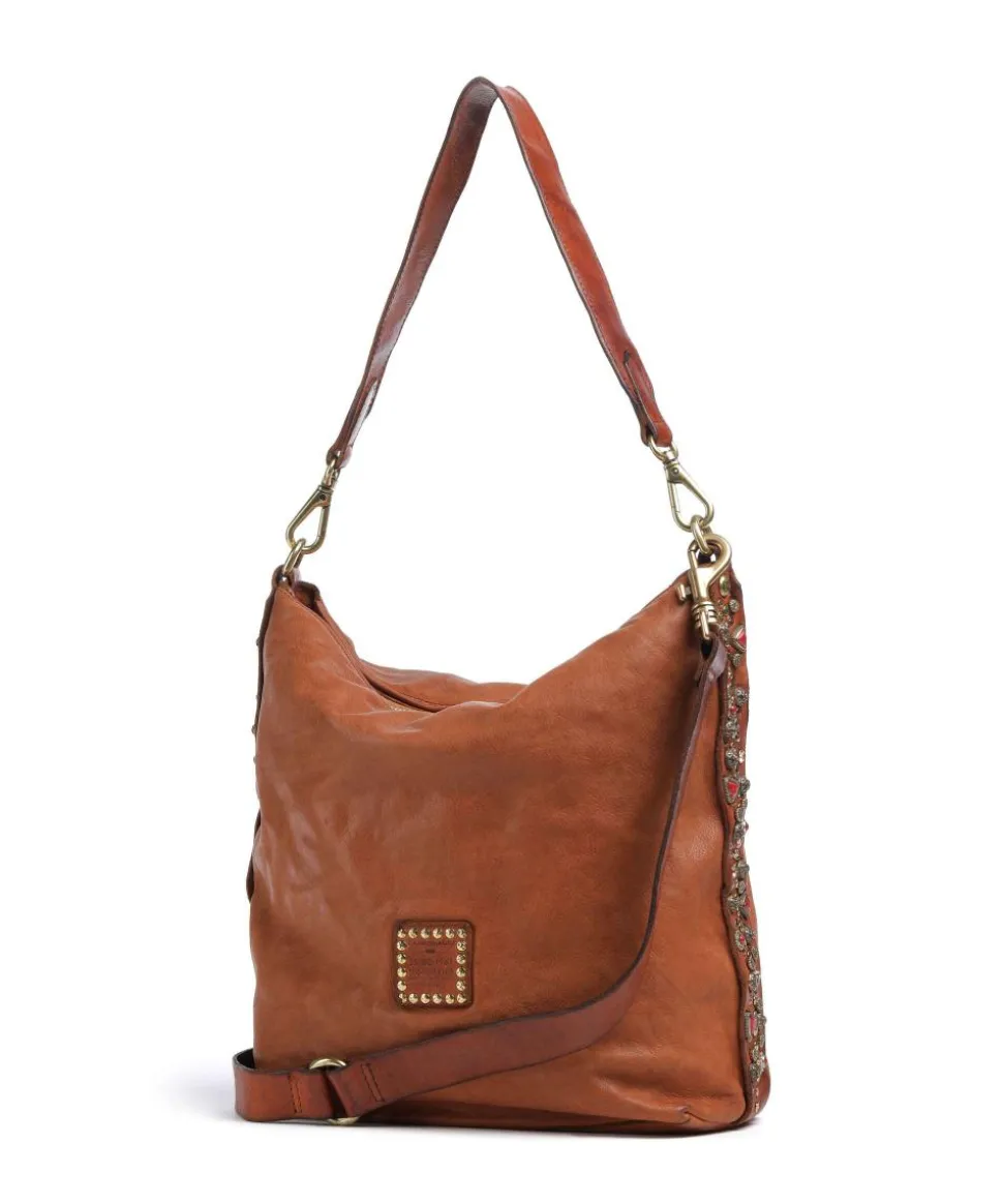 Beuteltasche fein genarbtes Rindsleder cognac