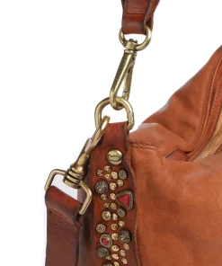 Beuteltasche fein genarbtes Rindsleder cognac