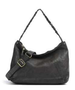 Beuteltasche fein genarbtes Rindsleder dunkelgrau