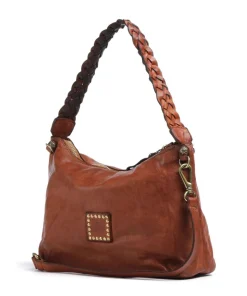 Beuteltasche fein genarbtes Rindsleder cognac