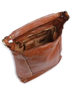 Beuteltasche genarbtes Rindsleder braun