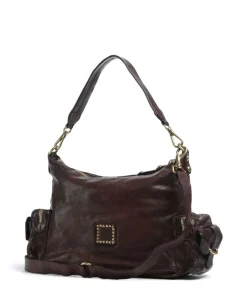 Beuteltasche genarbtes Rindsleder dunkelbraun