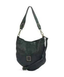 Beuteltasche genarbtes Rindsleder dunkelgrün