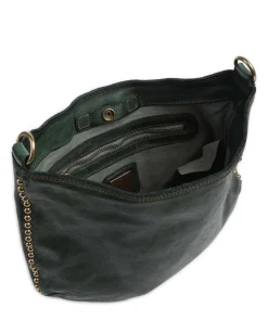 Beuteltasche genarbtes Rindsleder dunkelgrün