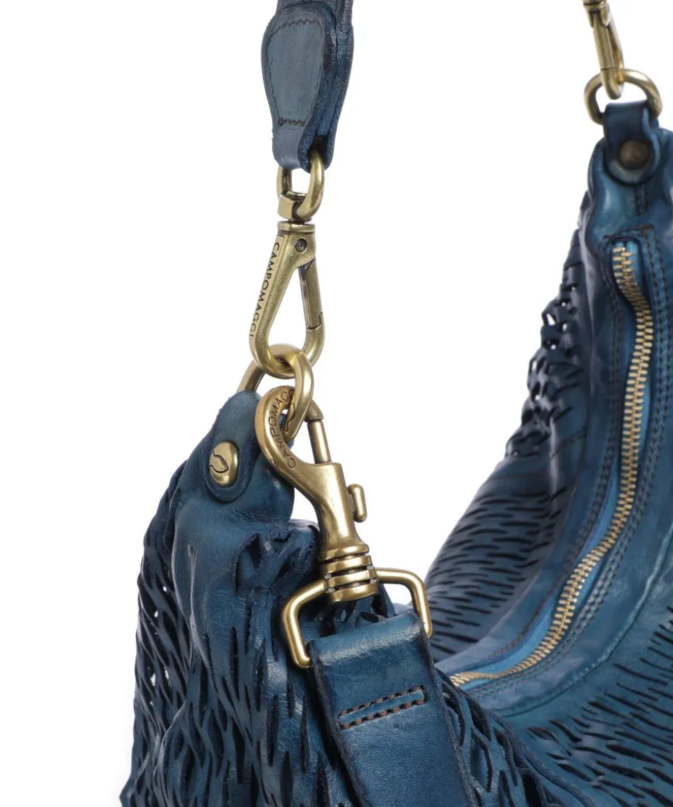 Beuteltasche genarbtes Rindsleder dunkelblau