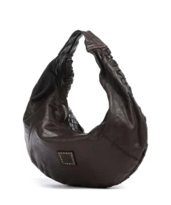 Beuteltasche genarbtes Rindsleder dunkelbraun