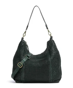 Beuteltasche genarbtes Rindsleder dunkelgrün