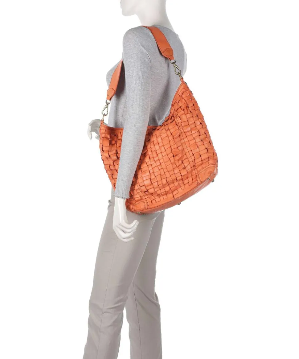 Beuteltasche Rindsleder orange