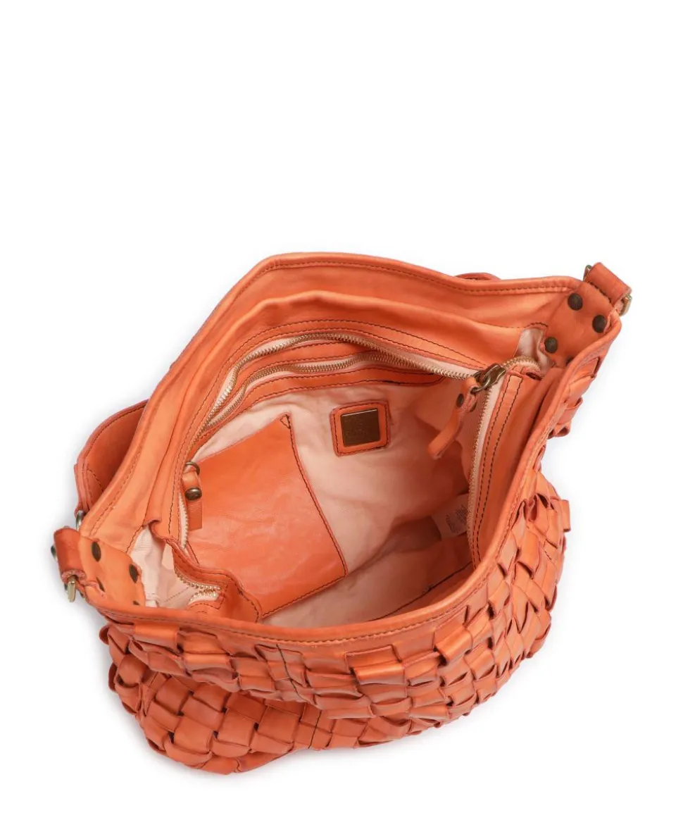Beuteltasche Rindsleder orange