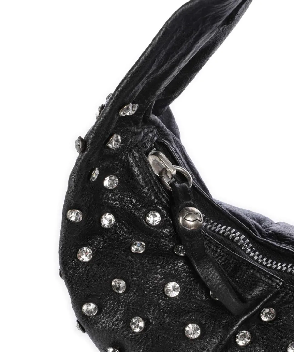 Beuteltasche Rindsleder schwarz