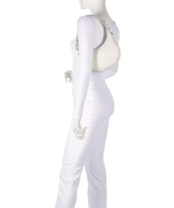 Bira Schultertasche genarbtes Rindsleder creme