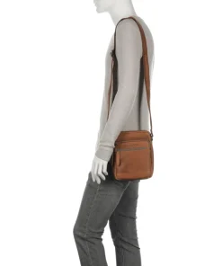 Birmingham Umhängetasche Pull-Up Rindsleder cognac