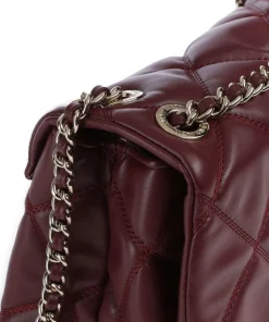 BJOLENE Schultertasche Lederimitat dunkelrot