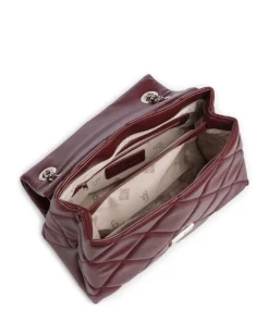 BJOLENE Schultertasche Lederimitat dunkelrot