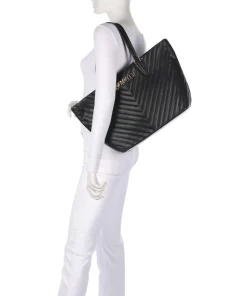 BJUDE Shopper Lederimitat schwarz