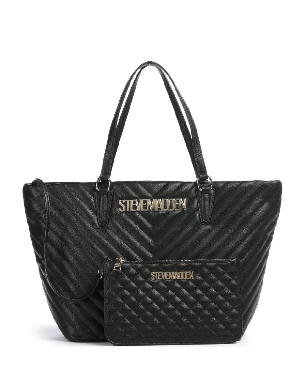 BJUDE Shopper Lederimitat schwarz