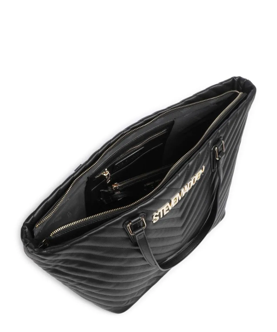 BJUDE Shopper Lederimitat schwarz