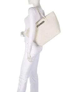 BJUDE Shopper Lederimitat elfenbein