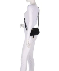 BKLARE Umhängetasche Wildleder schwarz