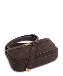 BKLARE Umhängetasche Wildleder dunkelbraun