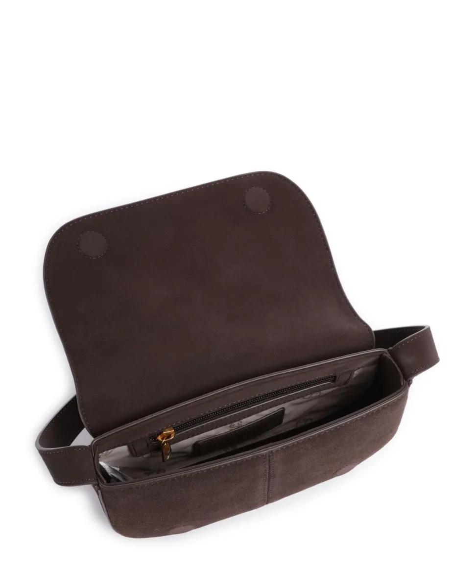 BKLARE Umhängetasche Wildleder dunkelbraun