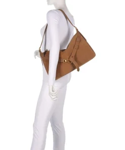 BKLARITY Beuteltasche Wildleder tan