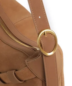 BKLARITY Beuteltasche Wildleder tan