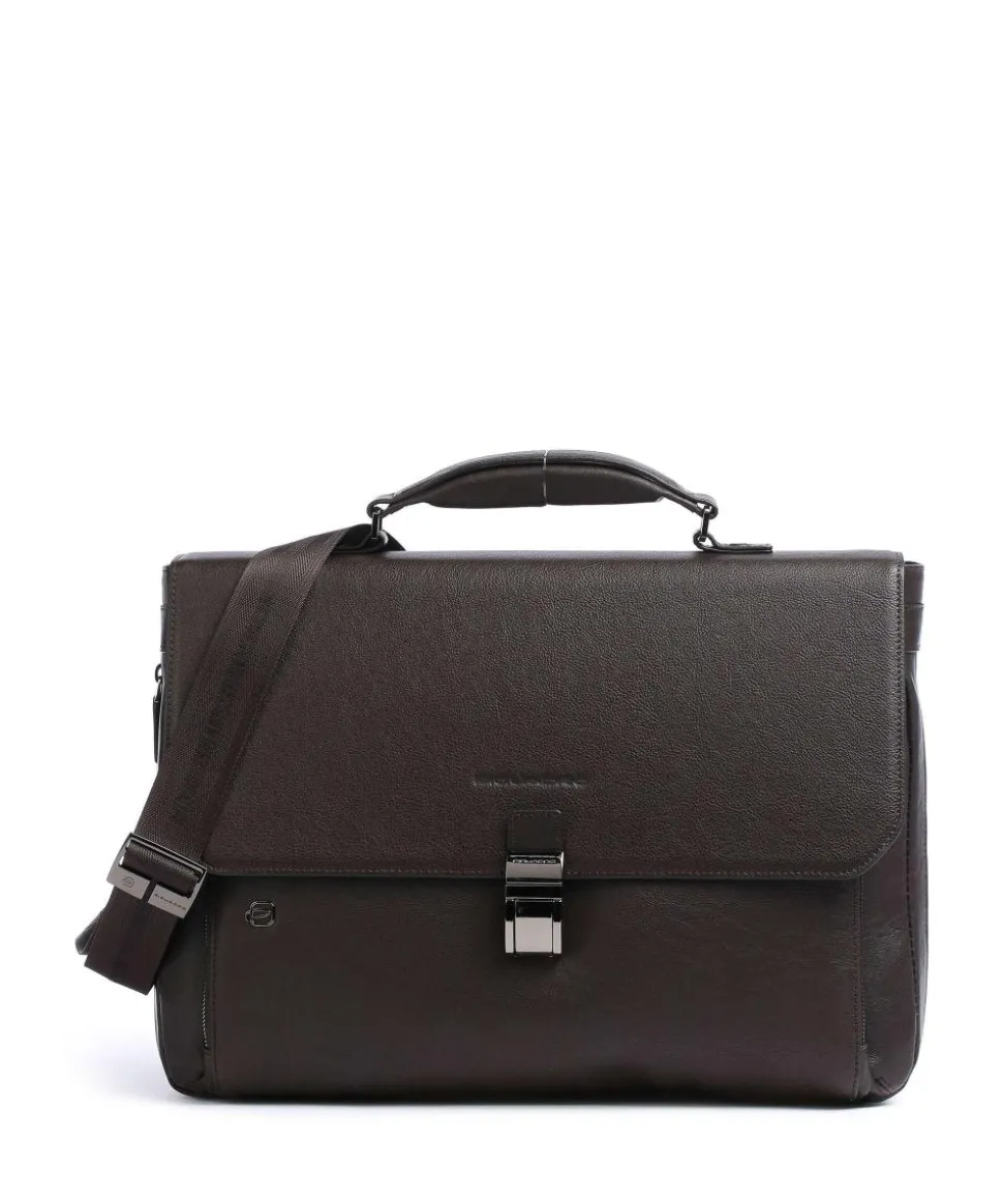 Black Square Aktentasche 15″ Leder dunkelbraun