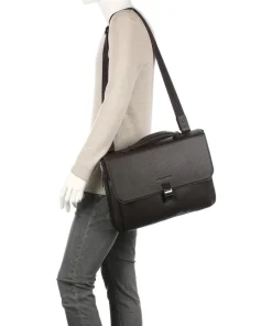 Black Square Aktentasche 15″ Leder dunkelbraun