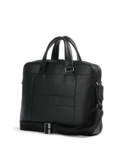 Black Square Aktentasche 15″ genarbtes Leder schwarz
