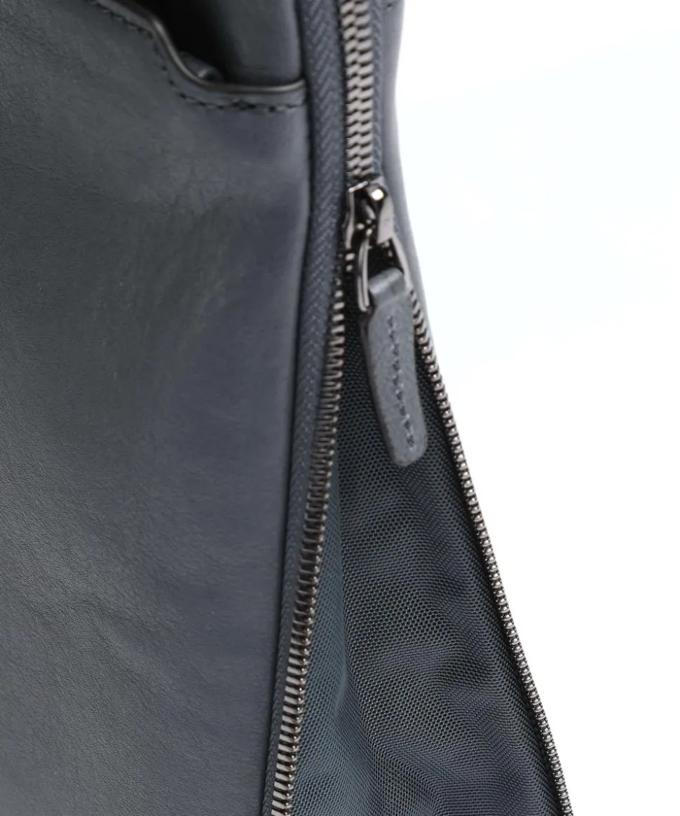 Black Square Aktentasche 15″ fein genarbtes Leder blaugrau