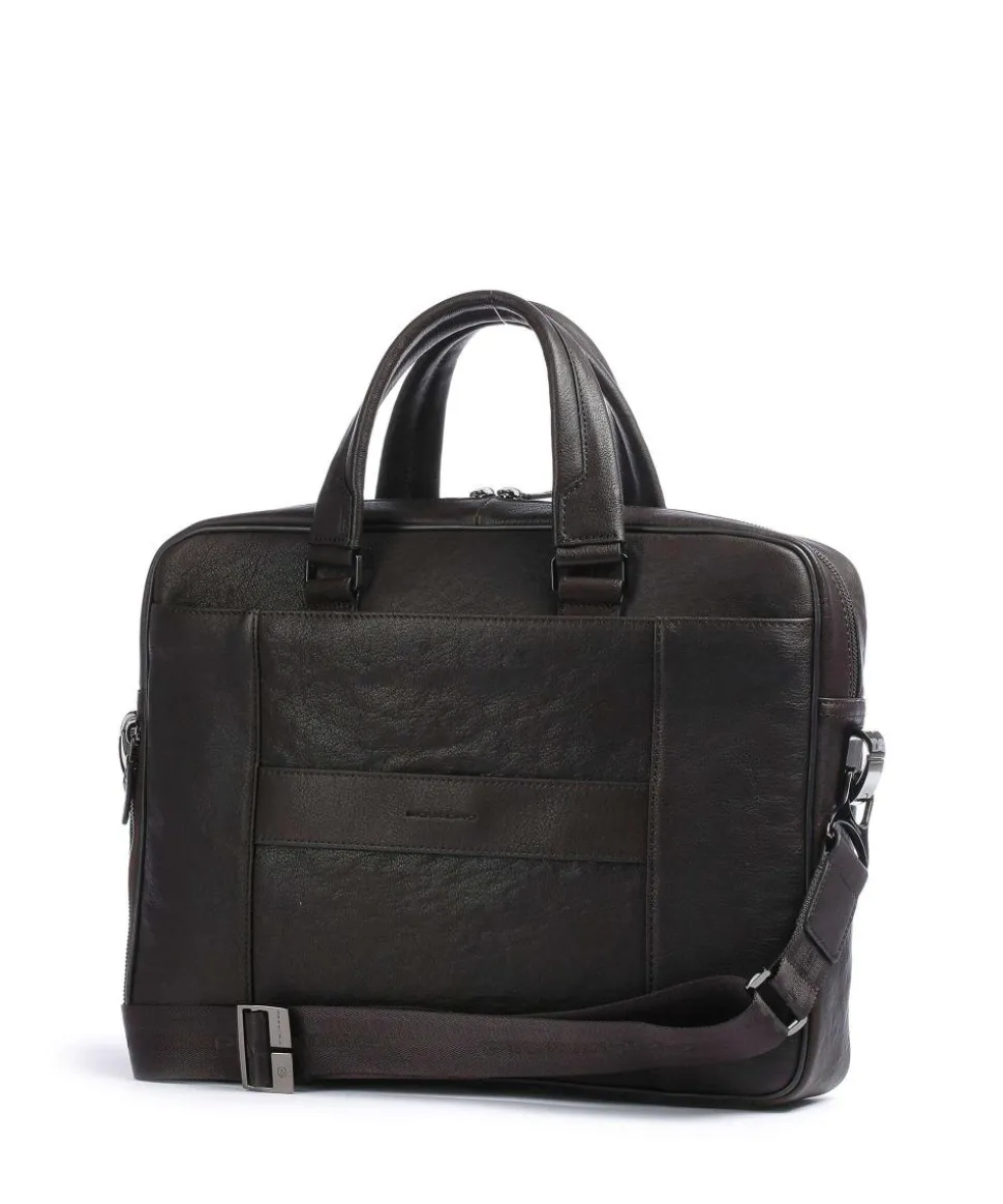 Black Square Aktentasche 15″ fein genarbtes Rindsleder dunkelbraun