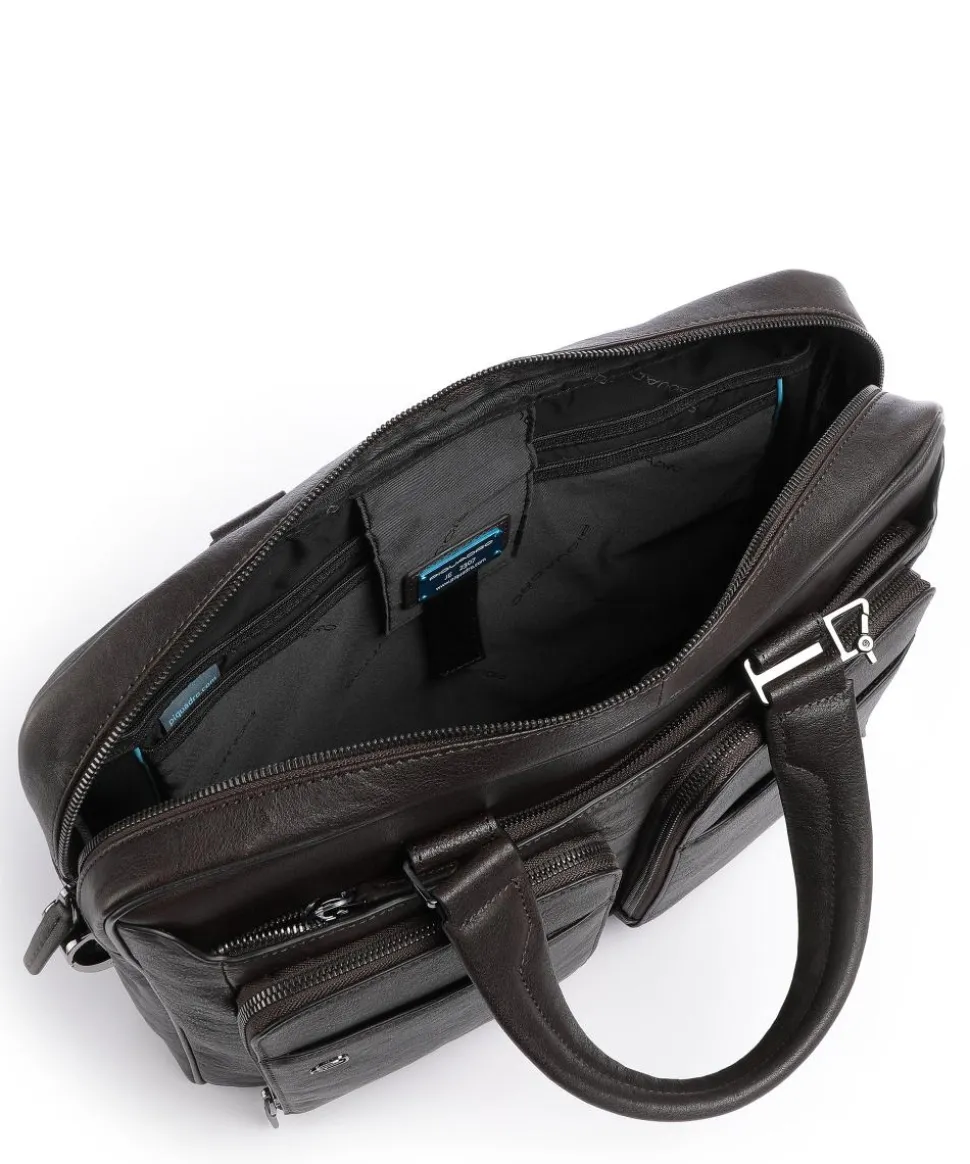 Black Square Aktentasche 15″ fein genarbtes Rindsleder dunkelbraun