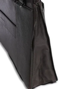 Black Square Aktentasche 15″ fein genarbtes Leder dunkelbraun