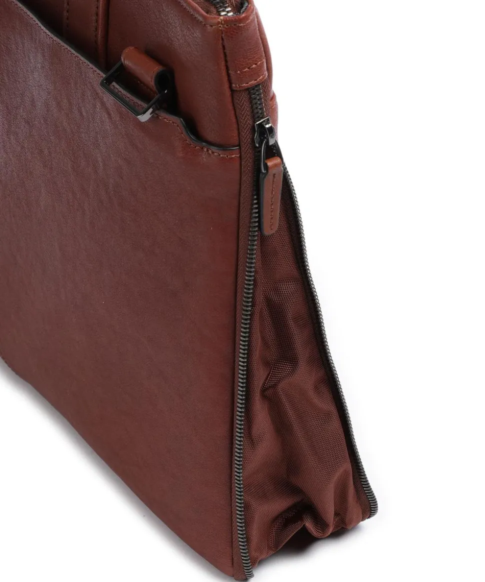 Black Square Aktentasche 15″ fein genarbtes Leder tabak