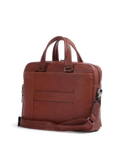 Black Square Aktentasche 15″ fein genarbtes Rindsleder tabak