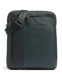 Black Square Umhängetasche genarbtes Leder dunkelgrün