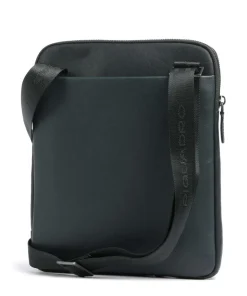 Black Square Umhängetasche genarbtes Leder dunkelgrün