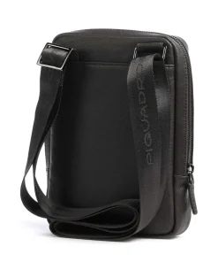 Black Square Umhängetasche genarbtes Rindsleder dunkelbraun