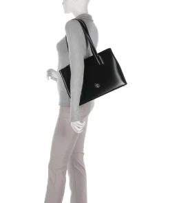 Black Tie Shopper glattes Rindsleder schwarz