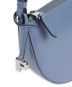 Black Tie Umhängetasche glattes Rindsleder blaugrau