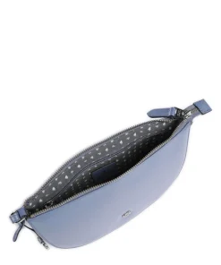 Black Tie Umhängetasche glattes Rindsleder blaugrau